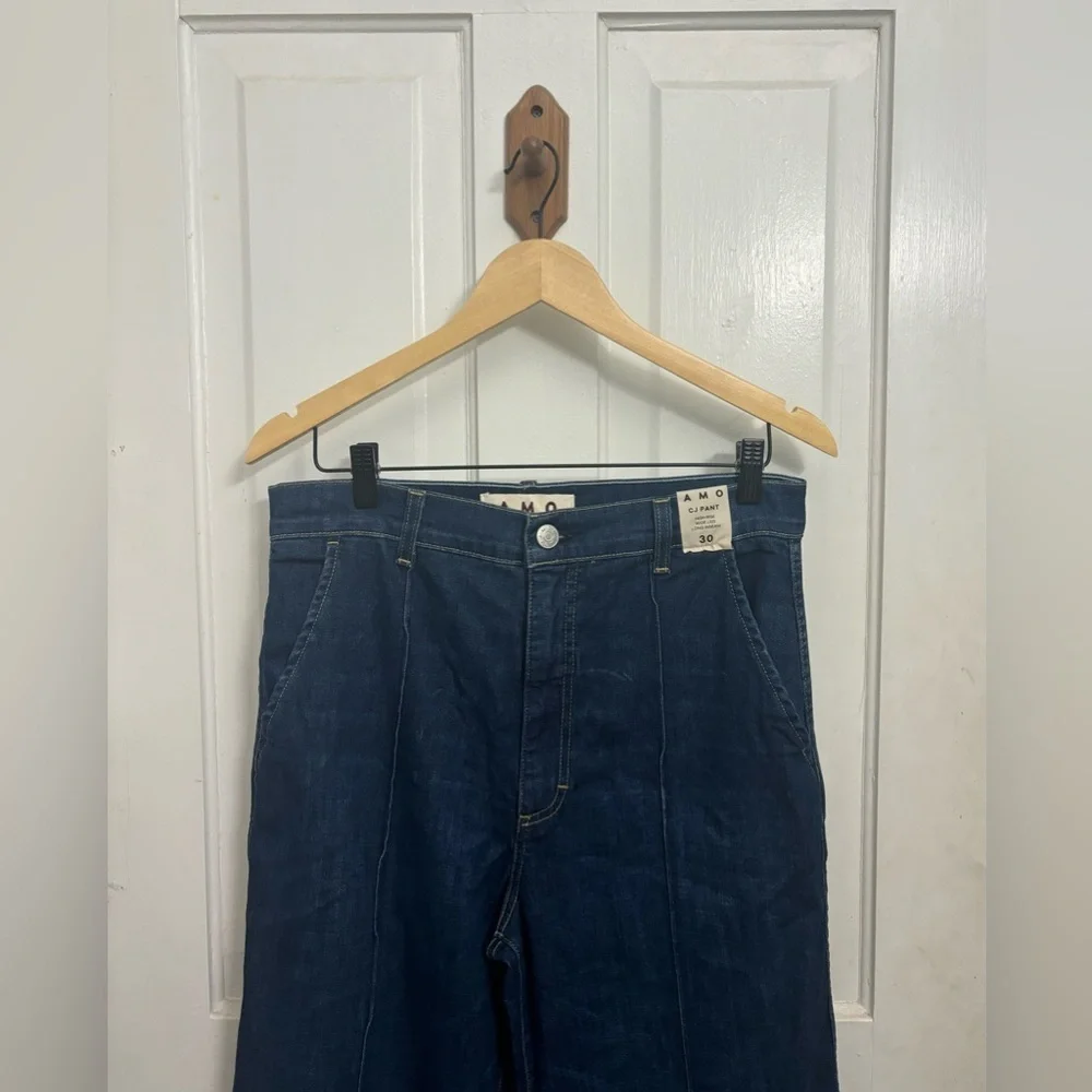 AMO CJ Pant High Rise Wide Leg Jeans Size 30